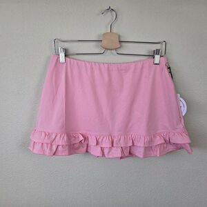 Tail Tennis Skort Size M Double Ruffle Hem Icing Pink Built In Shorts Mini Skirt